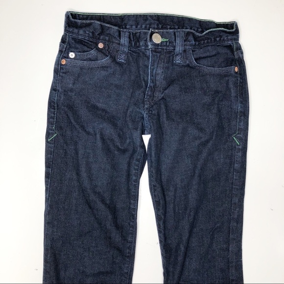 Armani Exchange Dark Wash The Skinny Boot Jeans 2 Short - Picture 2 of 10
